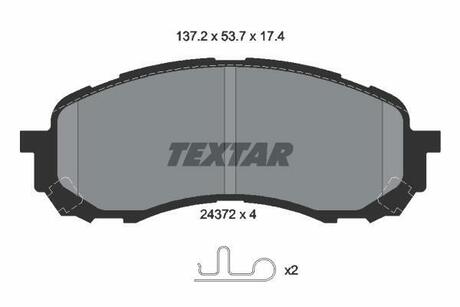 Гальмівні колодки дискові TEXTAR 2437201 (фото 1)