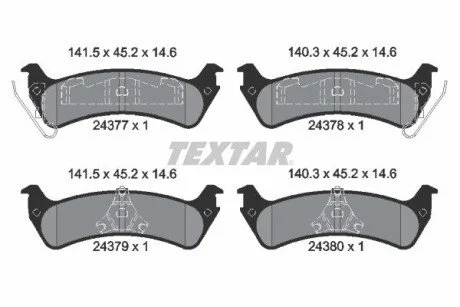Гальмівні колодки, дискові TEXTAR 2437701