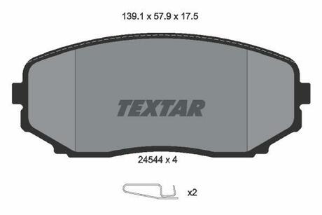 Тормозные колодки дисковые TEXTAR 2454401 (фото 1)