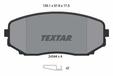 Тормозные колодки дисковые TEXTAR 2454401 (фото 1)