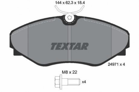 Тормозные колодки, дисковые TEXTAR 2497101 (фото 1)