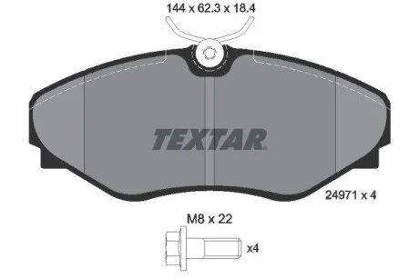 Тормозные колодки, дисковые TEXTAR 2497101