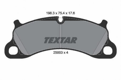 Гальмівні колодки, дискове гальмо (набір) TEXTAR 2500301