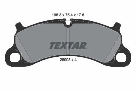 Гальмівні колодки, дискове гальмо (набір) TEXTAR 2500301