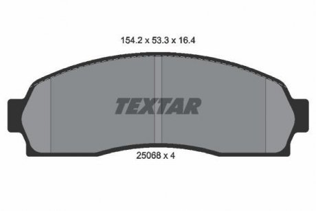 Гальмівні колодки, дискове гальмо (набір) TEXTAR 2506801