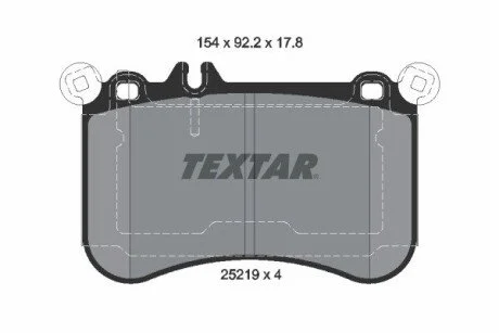 Колодки гальмівні дискові MERCEDES W212 11 -> TEXTAR 2521902