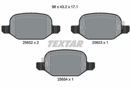 Тормозные колодки дисковые TEXTAR 2565201 (фото 1)