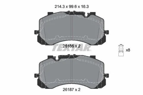 Гальмівні колодки BENTLEY Bentayga "F "17>> TEXTAR 2618601