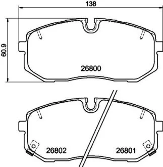 Комплект гальмівних колодок передн, HYUNDAI I20 II, I20 III 1.2-1.6 05.15- TEXTAR 2680001 (фото 1)