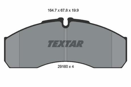 Гальмiвнi колодки дисковi TEXTAR 2916002