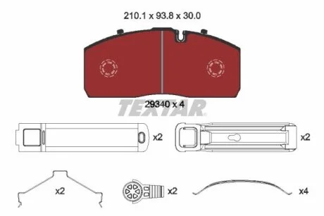 Автозапчасть TEXTAR 2934001