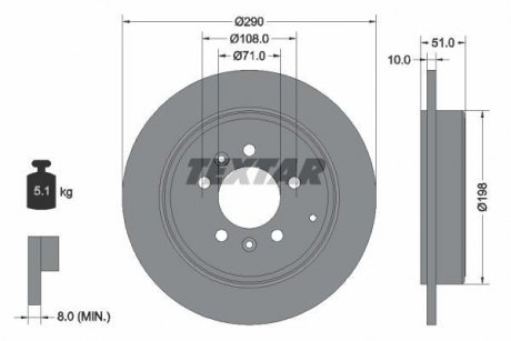 Гальмівний диск TEXTAR 92112000