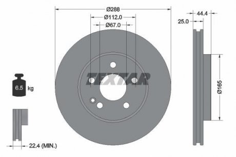 Гальмівний диск TEXTAR 92132003 (фото 1)