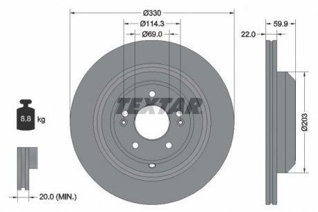 Автозапчастина TEXTAR 92314905 (фото 1)