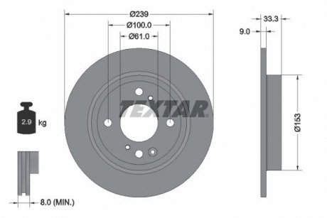 Автозапчастина TEXTAR 92333903 (фото 1)