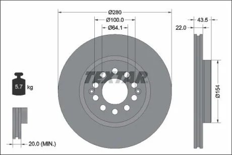 Автозапчасть TEXTAR 92342603