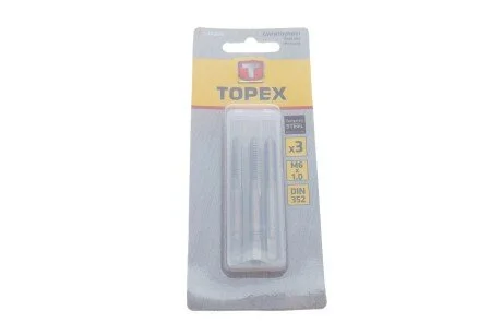 Мітчик M6, набір 3 шт.*1 уп. (TOPEX) Topex 14A206