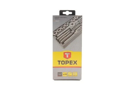 Плашки та мітчики, M3 - M12, набір 20 шт.*1 уп. TOPEX Topex 14A425