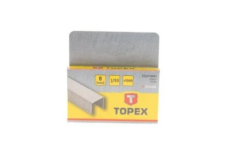 Скобі 8 мм, 1000 шт.*1 уп., тип J (TOPEX) Topex 41E308