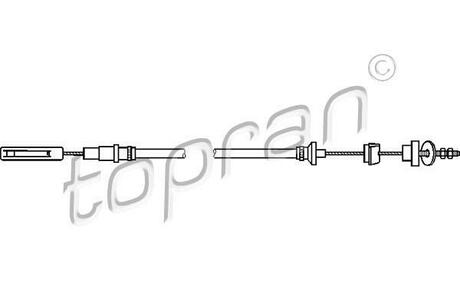 Трос, управление сцеплением TOPRAN / HANS PRIES 102853
