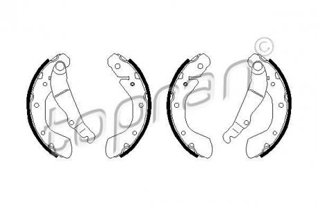 Гальмівні колодки (набір) TOPRAN / HANS PRIES 206325