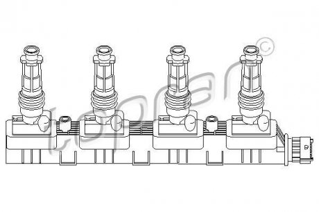 Котушка запалення TOPRAN / HANS PRIES 206642