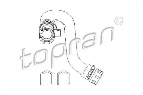 Патрубок системи охолодження TOPRAN / HANS PRIES 501563 (фото 1)