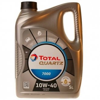 Моторное масло Quartz 7000 10W-40 полусинтетическое 5 л TOTAL 203703 (фото 1)