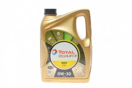 Масло моторное синтетическоеTotal "Quartz Ineo First 0W-30", 5л TOTAL 213833