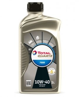 Моторное масло Quartz 7000 10W-40 полусинтетическое 1 л TOTAL 216674