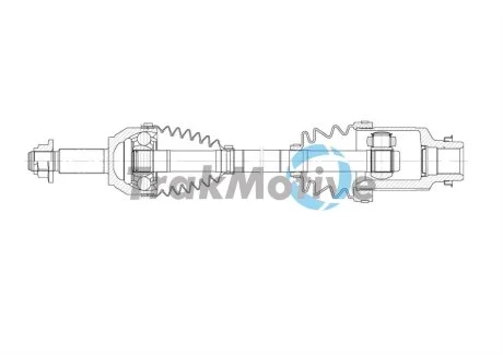 MAZDA Напіввісь передн. прав. 2 1.3 07-15 TRAKMOTIVE 30-2058 (фото 1)
