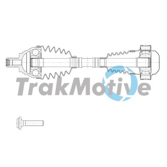 VW піввісь ліва L=510mm 36 зуб. GOLF VII 1.4 TSI 12-17, SEAT LEON (5F1) 1.4 TSI 12-20, AUDI A3 (8V1, 8VK) 1.4 TSI 14-17 TRAKMOTIVE 30-2136 (фото 1)