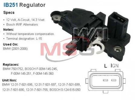Регулятор генератора TRANSPO IB251