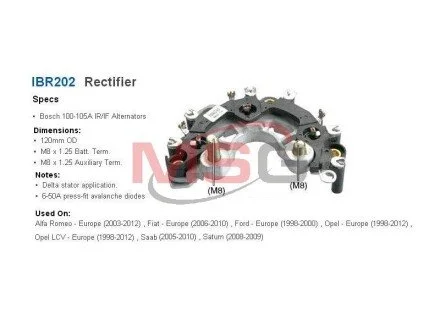 Фото 1 - діодний міст TRANSPO IBR202 Діодний міст TRANSPO IBR202 (фото 1)