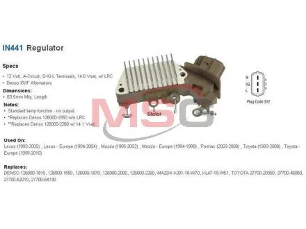 Регулятор генератора TRANSPO IN441