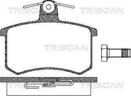 Колодки тормозные дисковые передние PKW TRISCAN 8110 10116 (фото 1)
