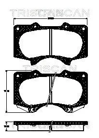 Колодки тормозные дисковые передние PKW TRISCAN 8110 13064