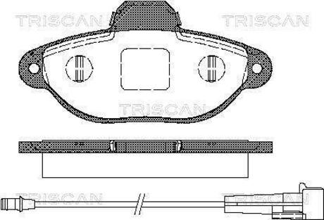 Колодки тормозные дисковые передние FIAT PUNTO TRISCAN 8110 15176