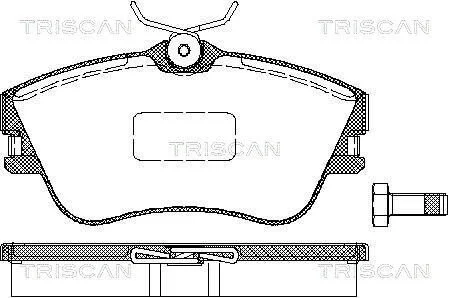 Колодки тормозные дисковые передние PKW TRISCAN 8110 29001