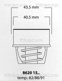 Термостат системы охлаждения TRISCAN 86201591