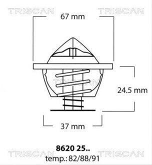 Термостат AUDI-BMW-MERCEDES DIESEL (TRISCAN 8620 2591 (фото 1)