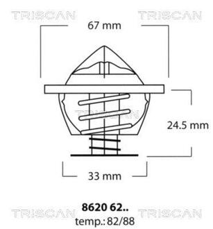Термостат FORD, SEAT, VW (1) TRISCAN 8620 6282