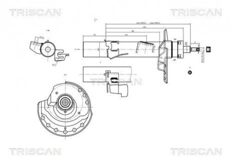 Амортизатор підвіски FORD TRISCAN 8705 16103 (фото 1)