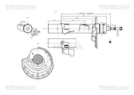 Амортизатор підвіски FORD TRISCAN 8705 16103