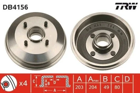 Гальмівний барабан TRW DB4156