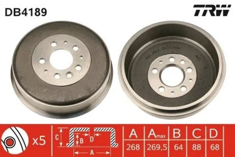 Гальмівний барабан TRW DB4189