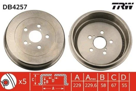 Тормозной барабан TRW DB4257