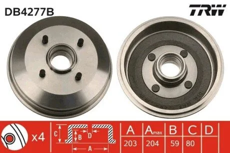Гальмівний барабан TRW DB4277B