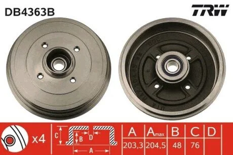 Гальмівний барабан TRW DB4363B