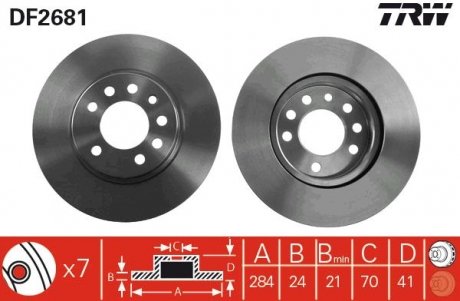 Гальмівний диск TRW DF2681